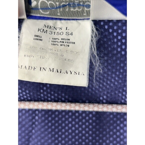 Vtg 90s Columbia Men's Windbreaker Jacket Full Zip Packable Hood Track Purple L - Picture 10 of 10